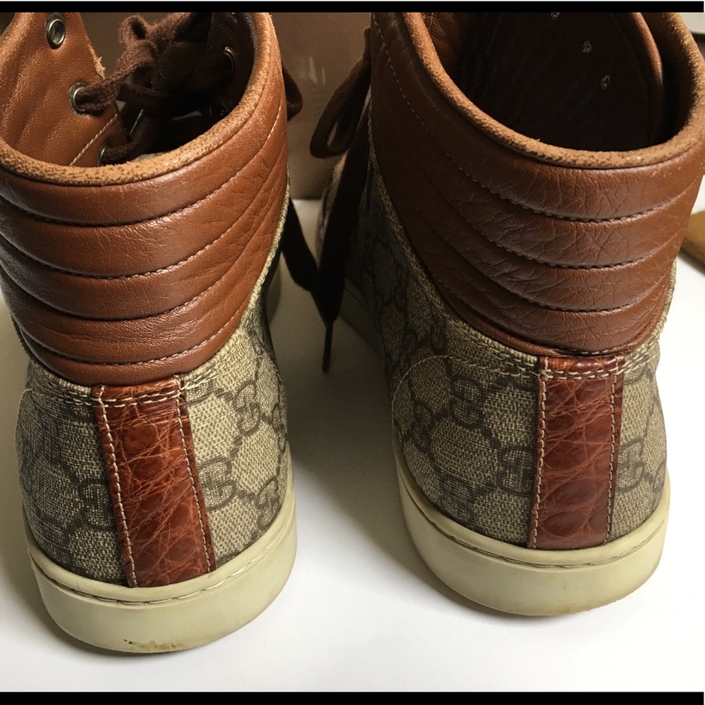 ❗️Sold ❗️Gucci Brown Men's Gg Plus High-top - Picture 8 of 8